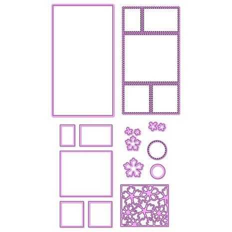 Nellie Snellen Multi Frame Dies Slimline Flowers (MFD176) Nellie Snellen Multi Frame Dies Slimline Flowers (MFD176)