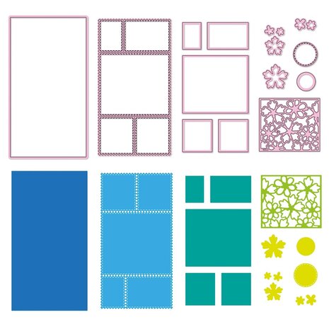 Nellie Snellen Multi Frame Dies Slimline Flowers (MFD176) Nellie Snellen Multi Frame Dies Slimline Flowers (MFD176)