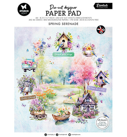 Studio Light Essentials Spring Serenade A4 Die-Cut Paper Pad (SL-ES-DCPP271) Studio Light Essentials Spring Serenade A4 Die-Cut Paper Pad (SL-ES-DCPP271)