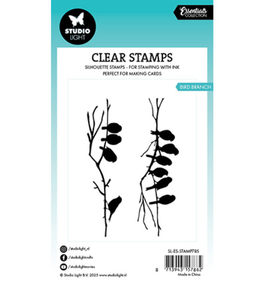 Studio Light Essentials Clear Stamps Bird Branch (SL-ES-STAMP785) Studio Light Essentials Clear Stamps Bird Branch (SL-ES-STAMP785)