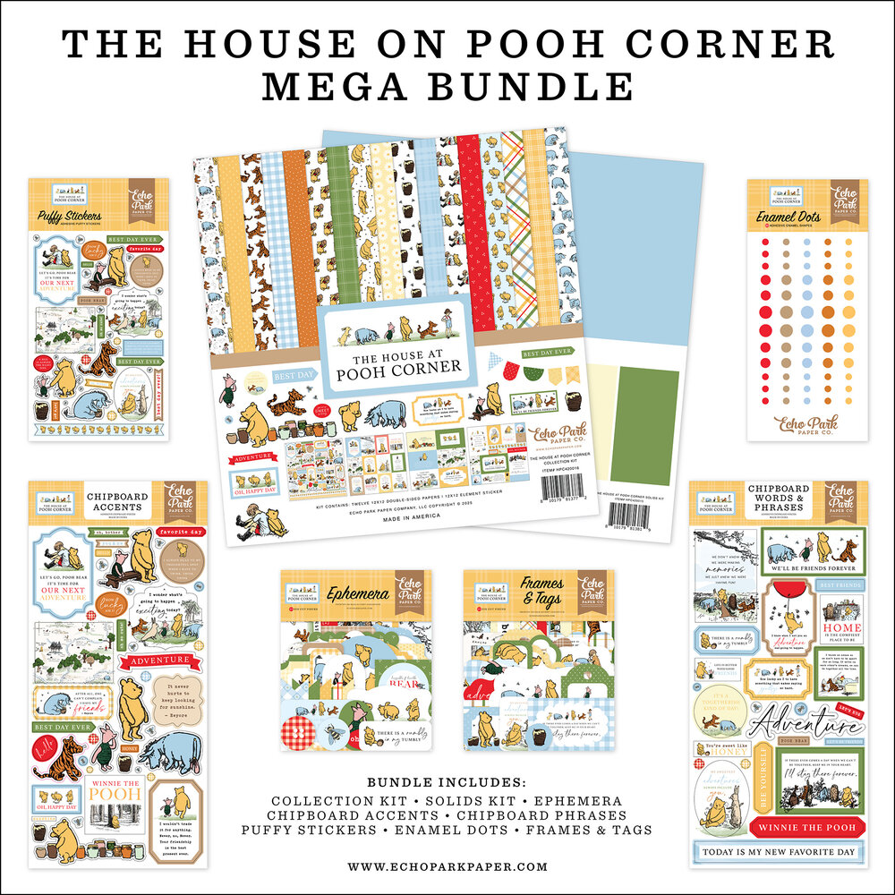 Echo Park The House At Pooh Corner 12x12 Inch Mega Bundle (HPC420050)