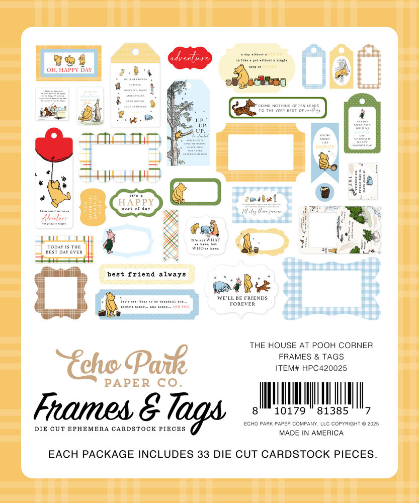 Echo Park The House At Pooh Corner Ephemera Frames & Tags (HPC420025)