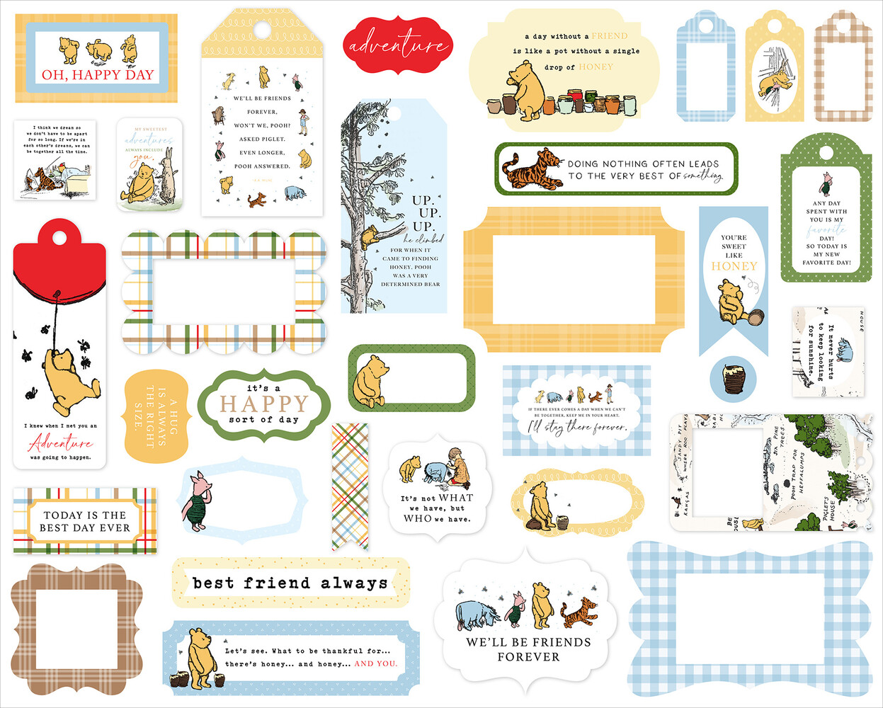 Echo Park The House At Pooh Corner Ephemera Frames & Tags (HPC420025)