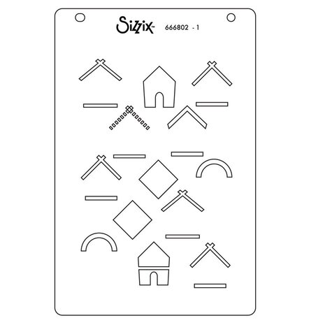 Sizzix Catherine Pooler Layered Stencils Good Place to Land (666802)