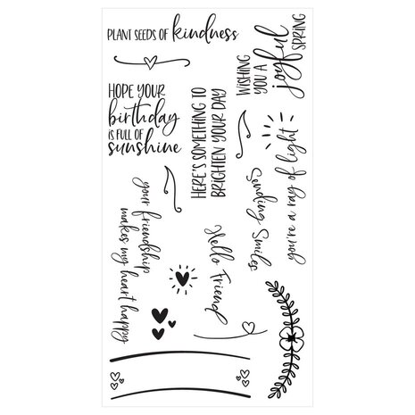 Sizzix Catherine Pooler Clear Stamps Sending Sunshine Sentiments (666793)