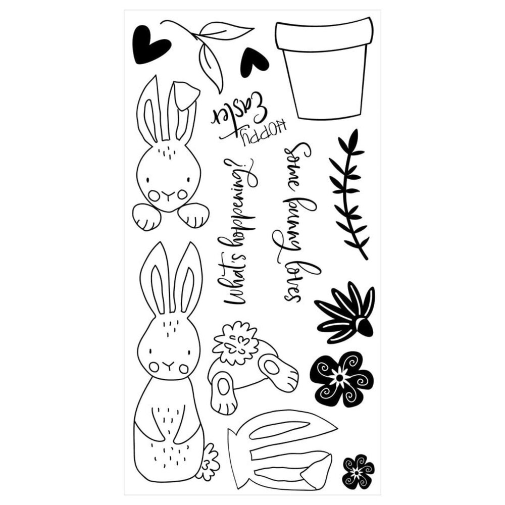 Sizzix Catherine Pooler Clear Stamps Bunny Bits & Blooms (666794) Sizzix Catherine Pooler Clear Stamps Bunny Bits & Blooms (666794)