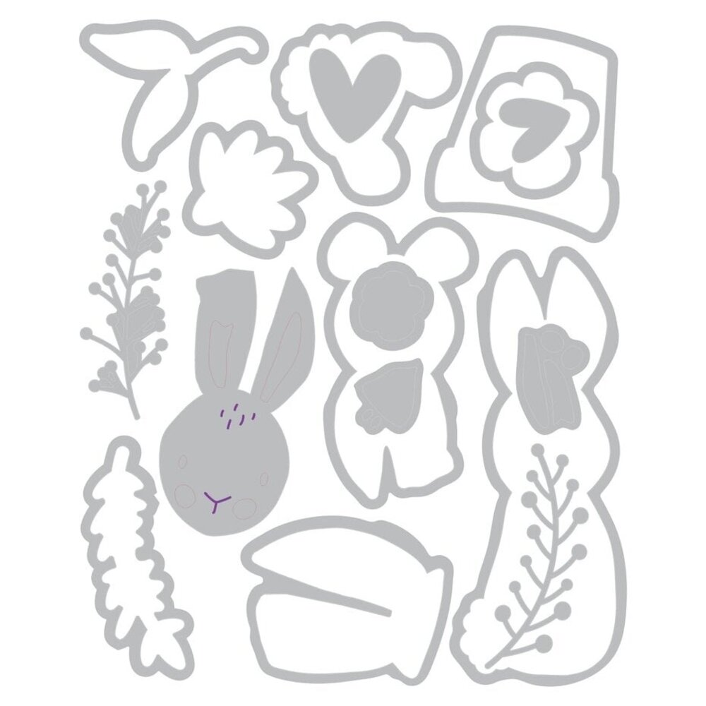 Sizzix Catherine Pooler Thinlits Die Set Bunny Bits & Blooms #2 (666795) Sizzix Catherine Pooler Thinlits Die Set Bunny Bits & Blooms #2 (666795)