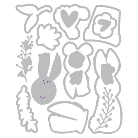 Sizzix Catherine Pooler Thinlits Die Set Bunny Bits & Blooms #2 (666795) Sizzix Catherine Pooler Thinlits Die Set Bunny Bits & Blooms #2 (666795)