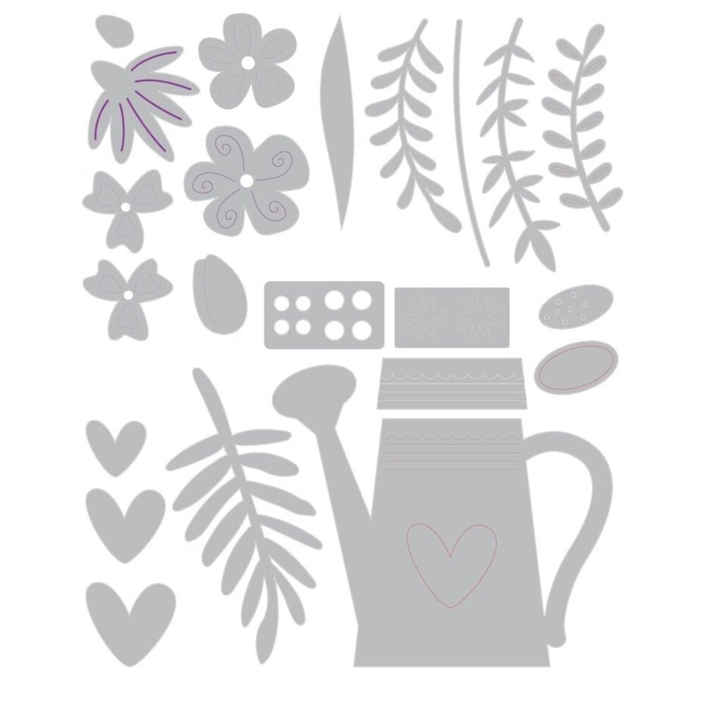 Sizzix Catherine Pooler Thinlits Die Set Sprinkled with Love (666800) Sizzix Catherine Pooler Thinlits Die Set Sprinkled with Love (666800)