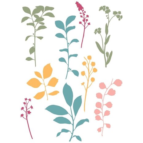 Sizzix 49 and Market Clear Stamps Fine Stems 01 (666809) Sizzix 49 and Market Clear Stamps Fine Stems 01 (666809)