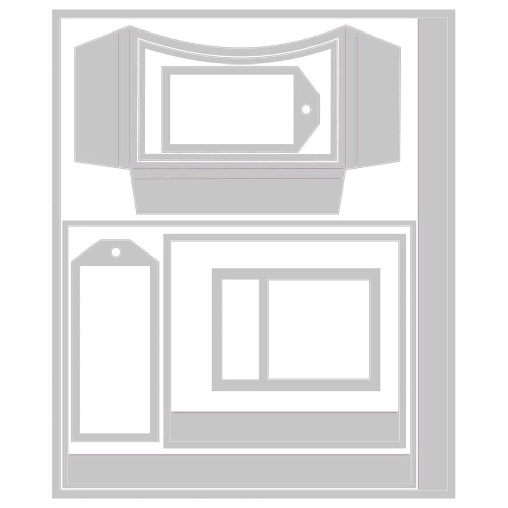 Sizzix 49 and Market Thinlits Die Set Journal Essential Pages (666744) Sizzix 49 and Market Thinlits Die Set Journal Essential Pages (666744)