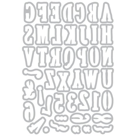 Sizzix 49 and Market Framelits Die Set Fine Line Alpha 02 (666808) Sizzix 49 and Market Framelits Die Set Fine Line Alpha 02 (666808)
