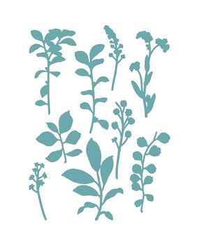 Sizzix 49 and Market Framelits Die Set Fine Stems 02 (666810) Sizzix 49 and Market Framelits Die Set Fine Stems 02 (666810)