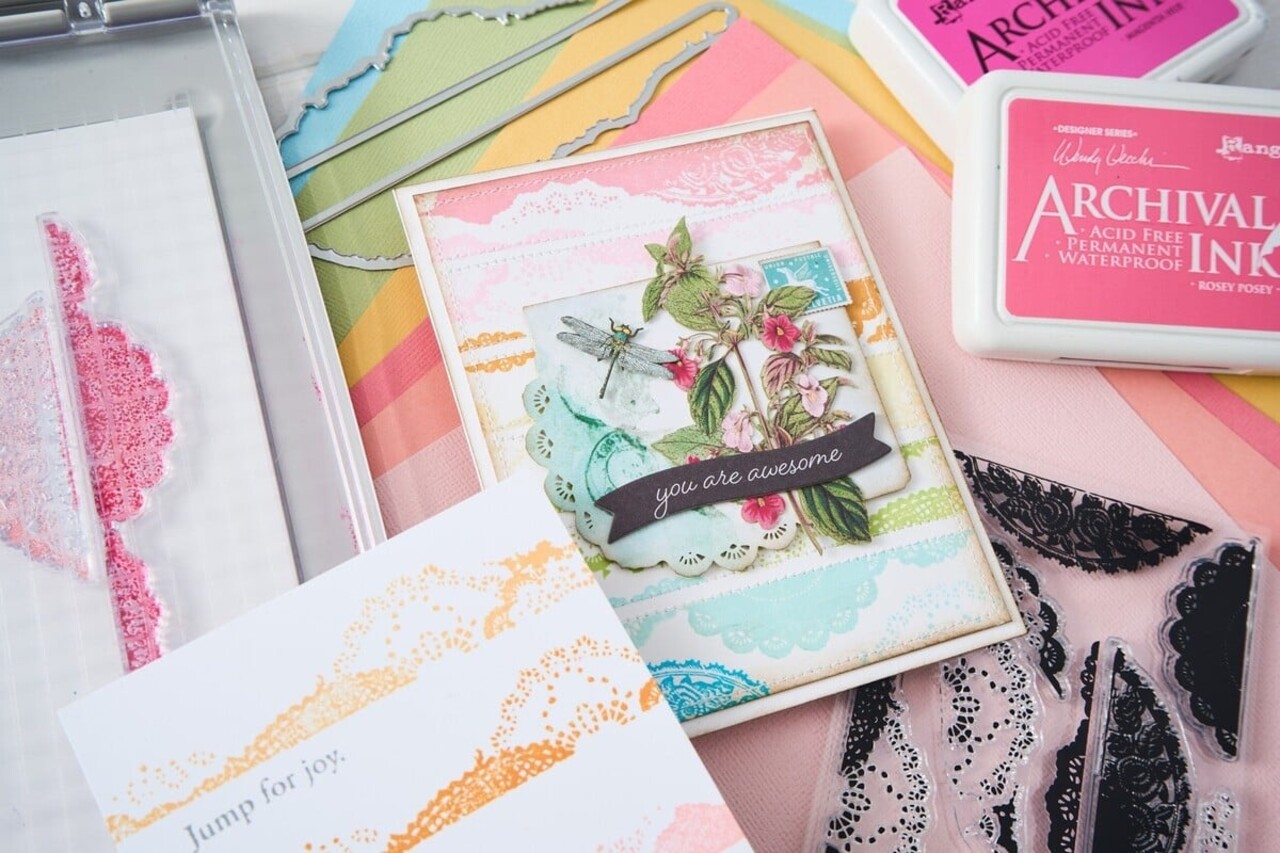 Sizzix 49 and Market Clear Stamps with Framelits Doily Edgers (666806) Sizzix 49 and Market Clear Stamps with Framelits Doily Edgers (666806)