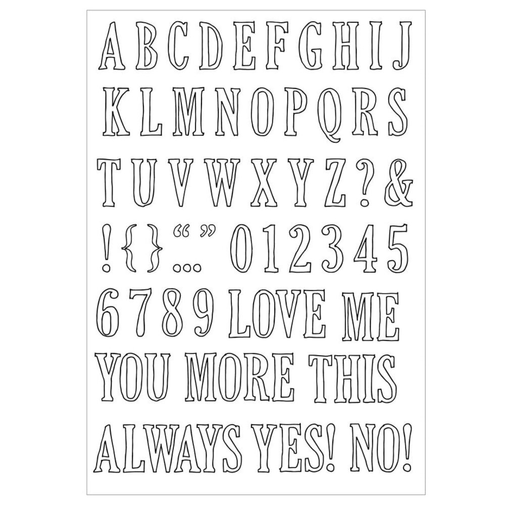 Sizzix 49 and Market Clear Stamps with Framelits Fine Line Alpha 01 (666807) Sizzix 49 and Market Clear Stamps with Framelits Fine Line Alpha 01 (666807)