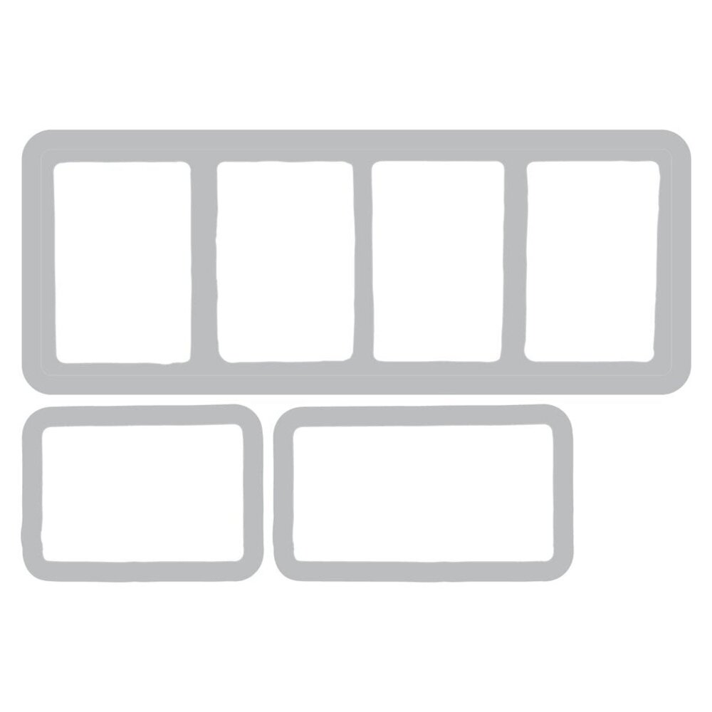 Sizzix 49 and Market Clear Stamps with Framelits Painted Palettes (666811)