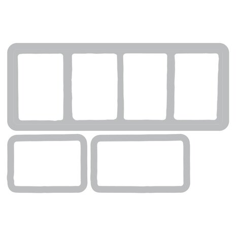 Sizzix 49 and Market Clear Stamps with Framelits Painted Palettes (666811)