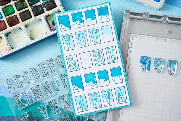 Sizzix 49 and Market Clear Stamps with Framelits Painted Palettes (666811)