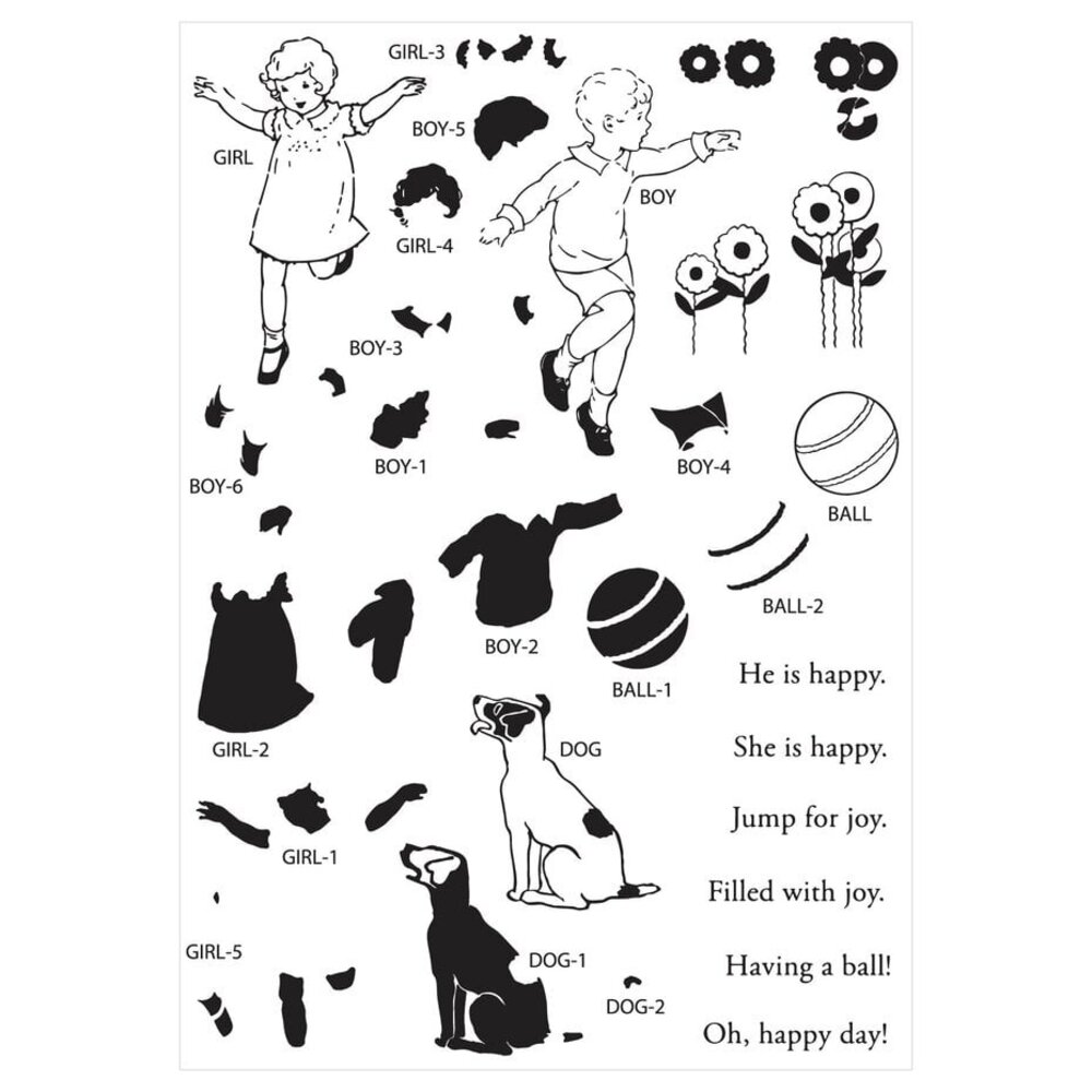 Sizzix 49 and Market Clear Stamps with Framelits Play Time (666812) Sizzix 49 and Market Clear Stamps with Framelits Play Time (666812)