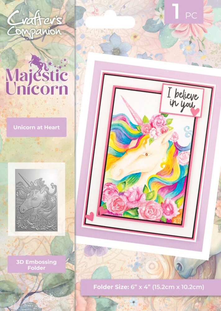 Crafter's Companion Majestic Unicorn 3D Embossing Folder Unicorn at Heart (MU-3D-EF4-UNAH) Crafter's Companion Majestic Unicorn 3D Embossing Folder Unicorn at Heart (MU-3D-EF4-UNAH)