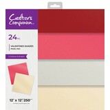 Crafter's Companion Valentines Shades 12x12 Inch Pearl Paper Pad (CC-PEARL12-VALS)
