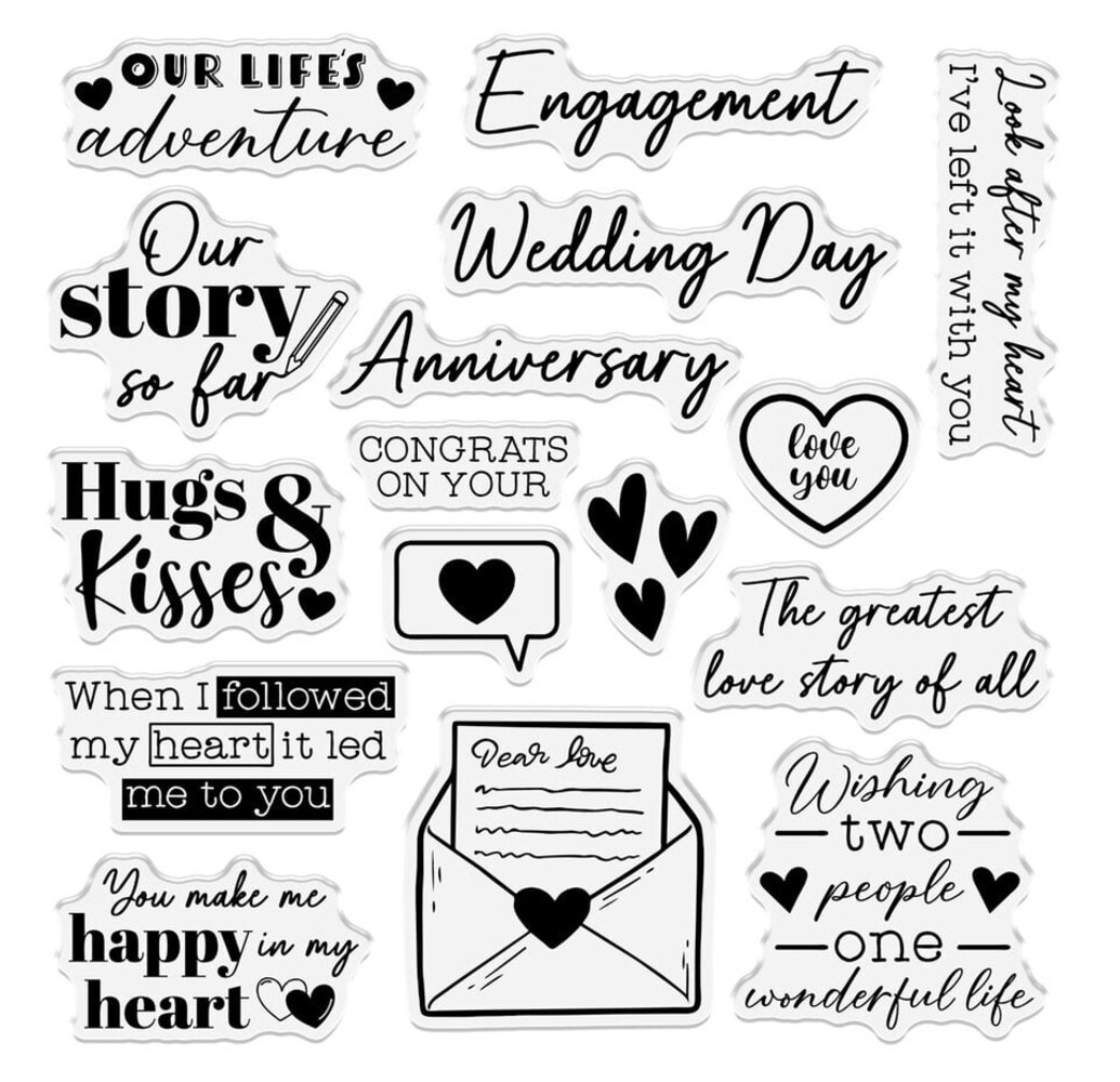 Crafter's Companion Dear Love Clear Stamps (CC-LA-CA-ST-DELO) Crafter's Companion Dear Love Clear Stamps (CC-LA-CA-ST-DELO)