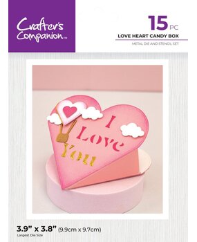Crafter's Companion Love Heart Candy Box Metal Die & Stencil (CC-MD-STEN-LHCB) Crafter's Companion Love Heart Candy Box Metal Die & Stencil (CC-MD-STEN-LHCB)