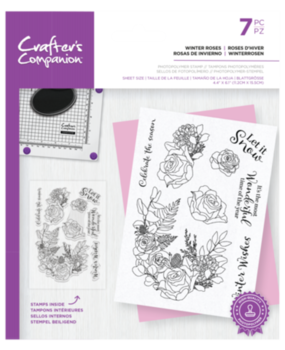 Crafter's Companion Winter Floral Clear Stamp Winter Roses (CC-STP-WINROS) Crafter's Companion Winter Floral Clear Stamp Winter Roses (CC-STP-WINROS)