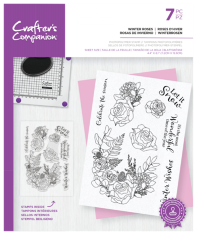 Crafter's Companion Winter Floral Clear Stamp Winter Roses (CC-STP-WINROS) Crafter's Companion Winter Floral Clear Stamp Winter Roses (CC-STP-WINROS)