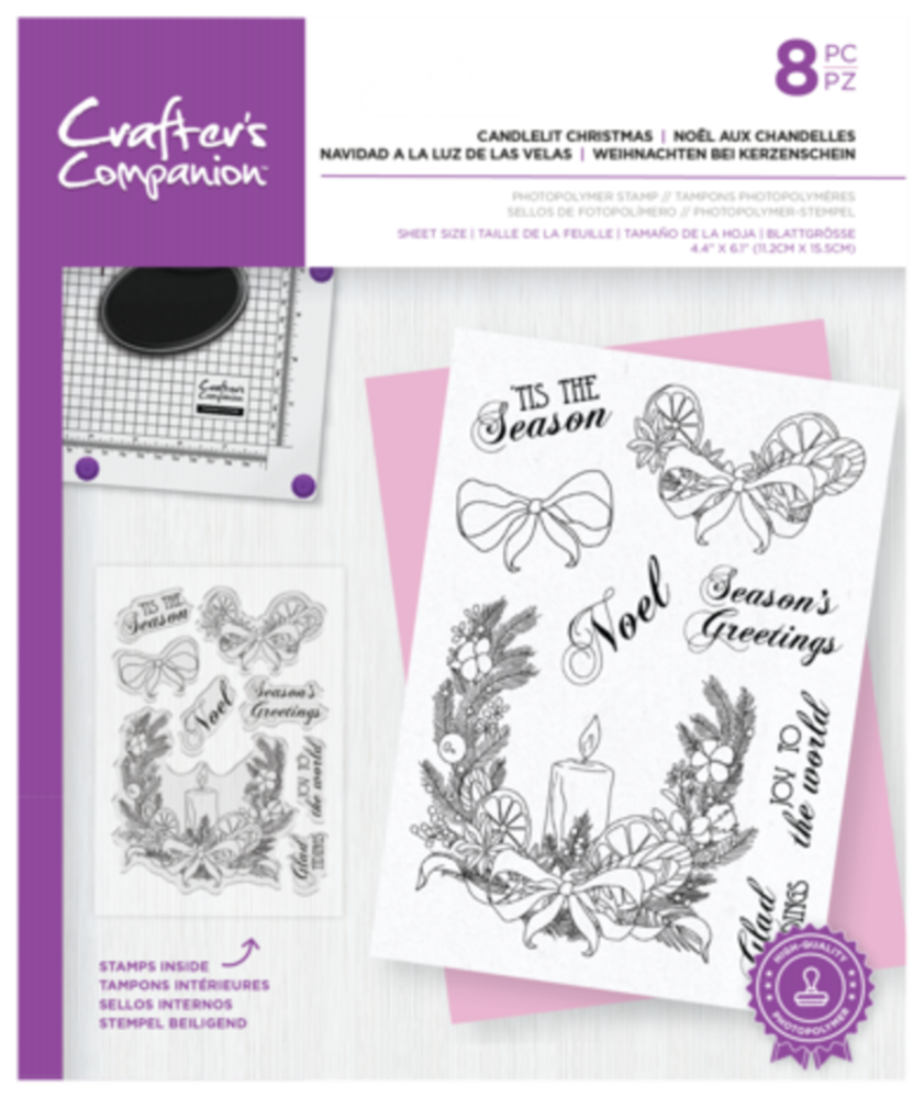 Crafter's Companion Winter Floral Clear Stamp Candlelit Christmas (CC-STP-CANCHR) Crafter's Companion Winter Floral Clear Stamp Candlelit Christmas (CC-STP-CANCHR)