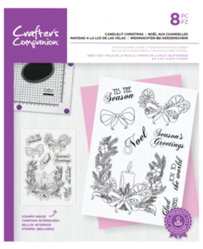 Crafter's Companion Winter Floral Clear Stamp Candlelit Christmas (CC-STP-CANCHR) Crafter's Companion Winter Floral Clear Stamp Candlelit Christmas (CC-STP-CANCHR)