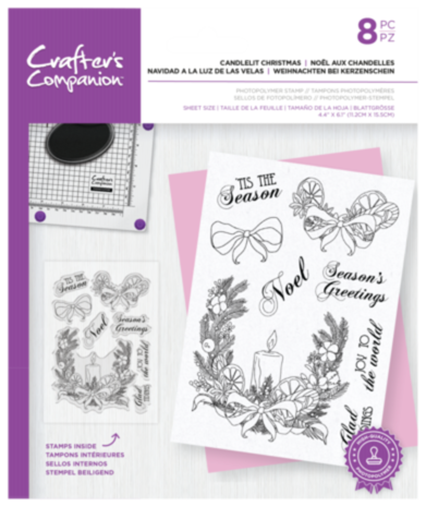 Crafter's Companion Winter Floral Clear Stamp Candlelit Christmas (CC-STP-CANCHR) Crafter's Companion Winter Floral Clear Stamp Candlelit Christmas (CC-STP-CANCHR)