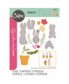 Sizzix Catherine Pooler Thinlits Die Set Bunny Bits & Blooms #2 (666795) Sizzix Catherine Pooler Thinlits Die Set Bunny Bits & Blooms #2 (666795)