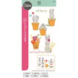 Sizzix Catherine Pooler Clear Stamps Bunny Bits & Blooms (666794)
