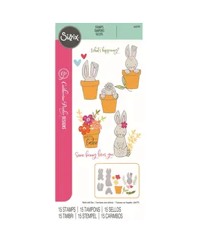 Sizzix Catherine Pooler Clear Stamps Bunny Bits & Blooms (666794) Sizzix Catherine Pooler Clear Stamps Bunny Bits & Blooms (666794)