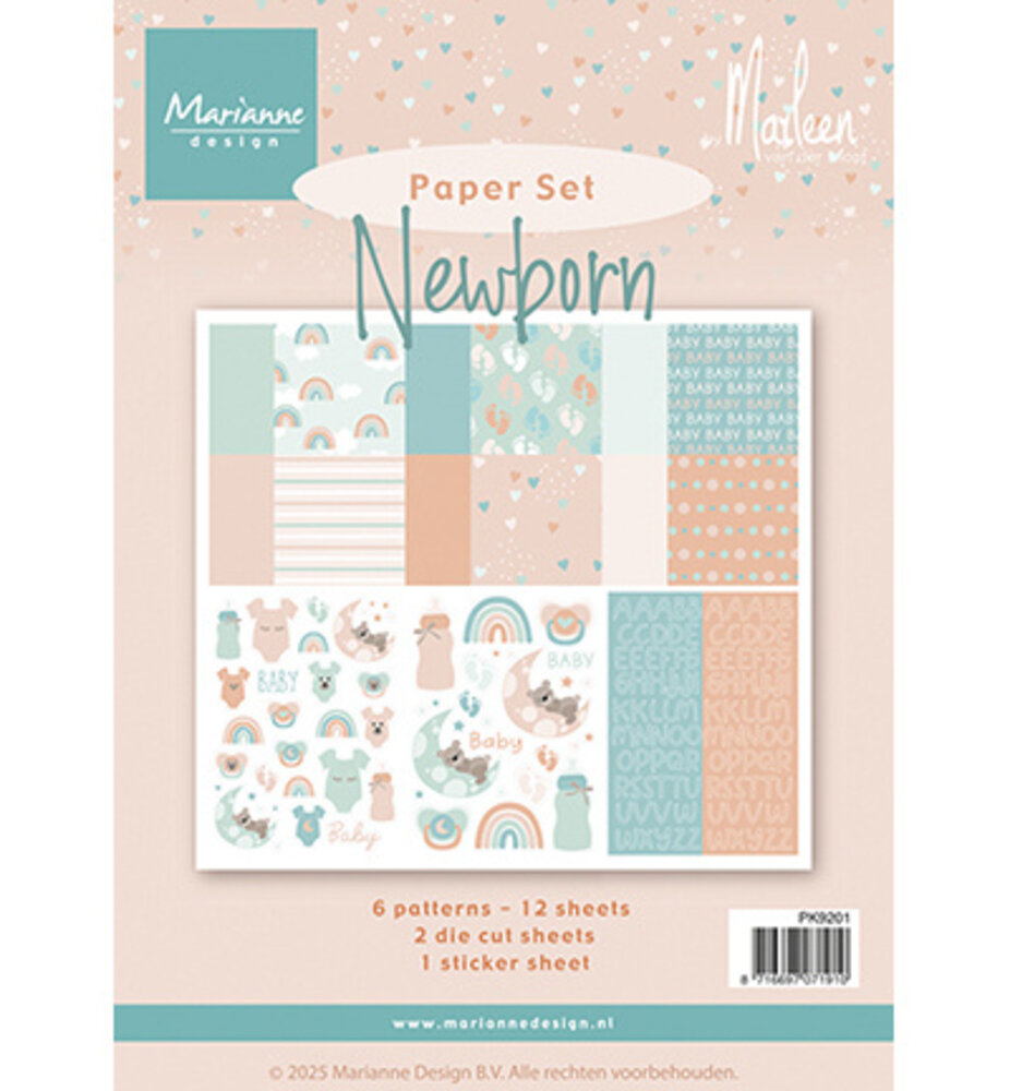 Marianne Design New Born A5 Paper Set (PK9201)