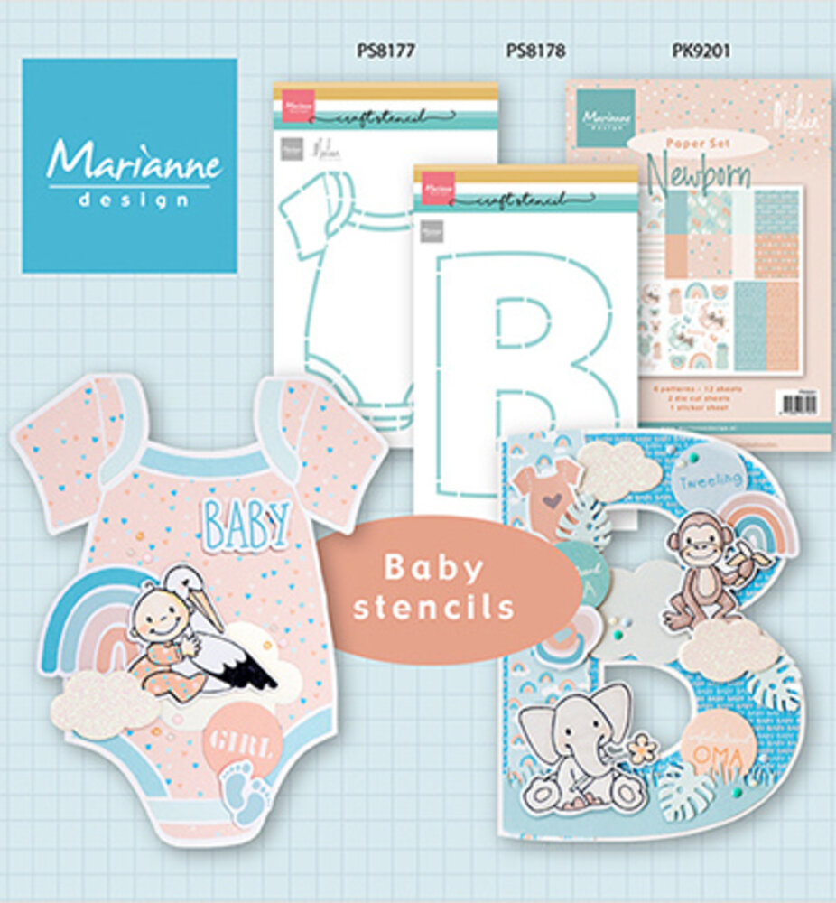 Marianne Design New Born A5 Paper Set (PK9201)