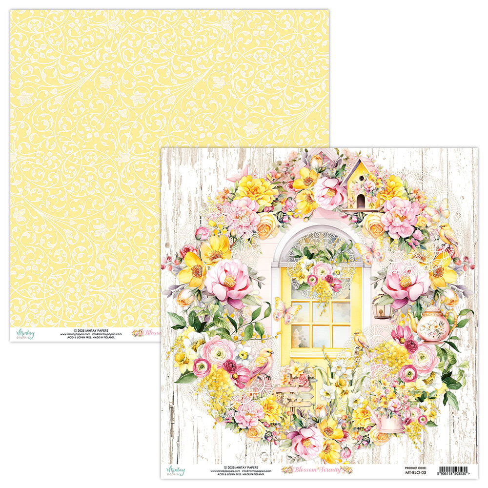 Mintay Blossom Serenity 12x12 Inch Paper Pad (MT-BLO-07) Mintay Blossom Serenity 12x12 Inch Paper Pad (MT-BLO-07)