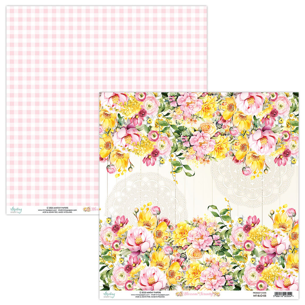 Mintay Blossom Serenity 12x12 Inch Paper Pad (MT-BLO-07) Mintay Blossom Serenity 12x12 Inch Paper Pad (MT-BLO-07)