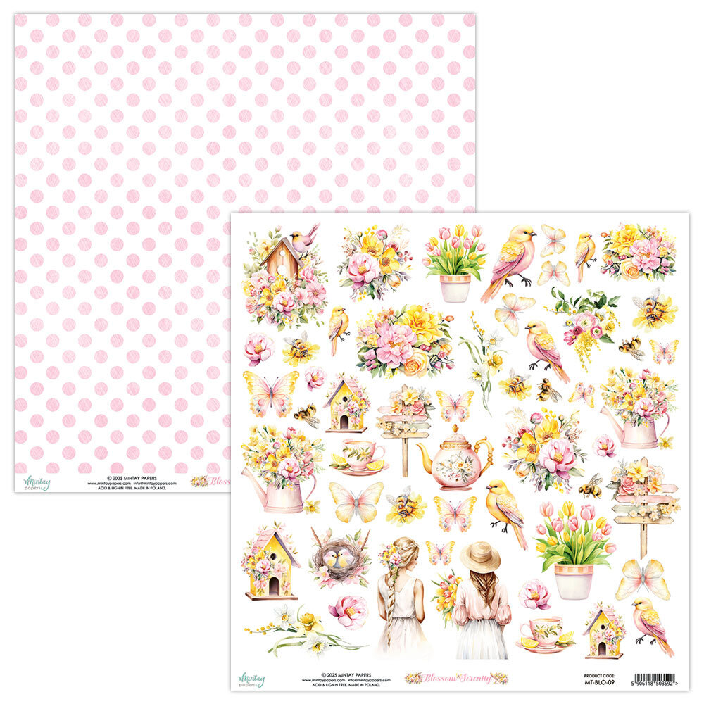 Mintay Blossom Serenity 12x12 Inch Paper Pad (MT-BLO-07) Mintay Blossom Serenity 12x12 Inch Paper Pad (MT-BLO-07)