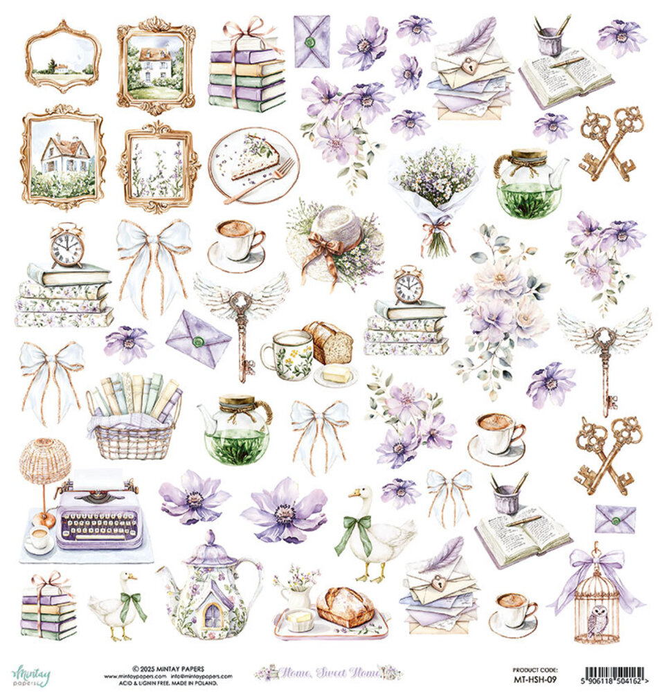 Mintay Home Sweet Home 12x12 Inch Paper Elements (MT-HSH-09) Mintay Home Sweet Home 12x12 Inch Paper Elements (MT-HSH-09)