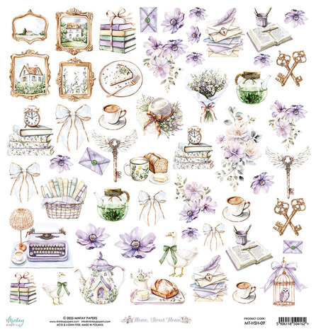 Mintay Home Sweet Home 12x12 Inch Paper Elements (MT-HSH-09) Mintay Home Sweet Home 12x12 Inch Paper Elements (MT-HSH-09)