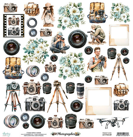 Mintay Photographer 12x12 Inch Paper Elements (MT-PHO-09) Mintay Photographer 12x12 Inch Paper Elements (MT-PHO-09)
