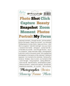 Mintay Photographer 6x12 Inch Paper Stickers Words (MT-PHO-13) Mintay Photographer 6x12 Inch Paper Stickers Words (MT-PHO-13)