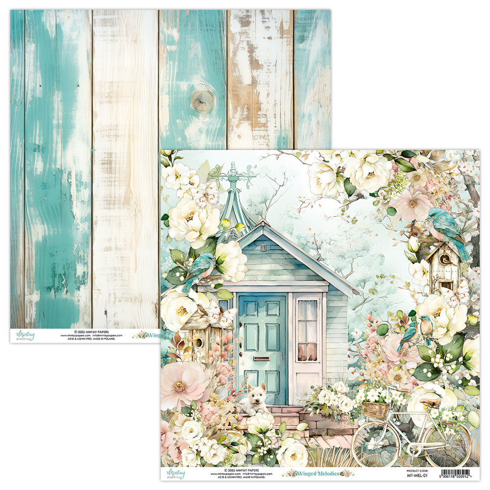 Mintay Winged Melodies 12x12 Inch Paper Pad (MT-MEL-07) Mintay Winged Melodies 12x12 Inch Paper Pad (MT-MEL-07)