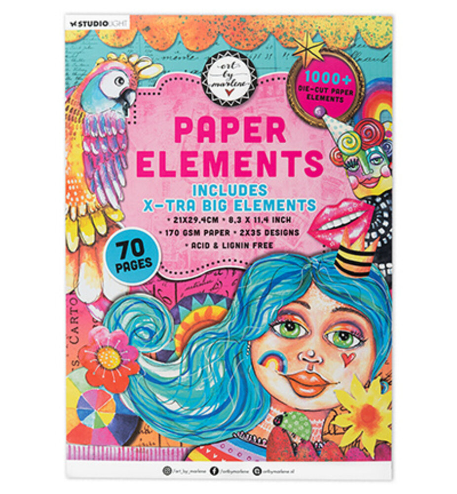 Studio Light Essentials A4 Paper Pad Extra Big Paper Elements (ABM-25-DCPP275)