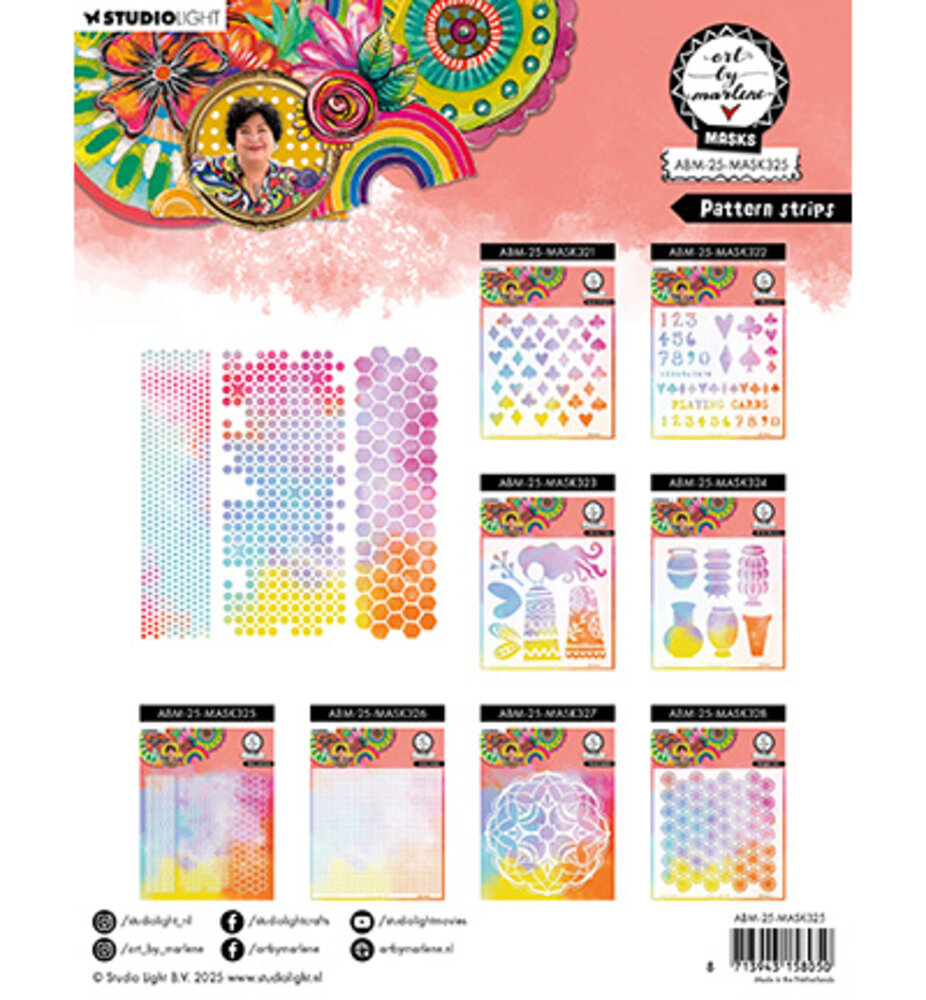 Studio Light Essentials Masking Stencil Pattern Stripes (ABM-25-MASK325) Studio Light Essentials Masking Stencil Pattern Stripes (ABM-25-MASK325)