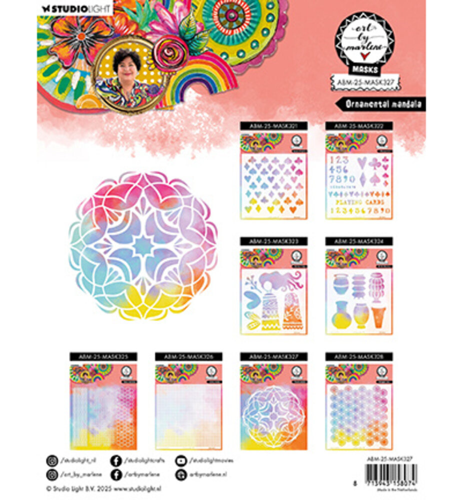 Studio Light Essentials Masking Stencil Ornamental Mandala (ABM-25-MASK327) Studio Light Essentials Masking Stencil Ornamental Mandala (ABM-25-MASK327)