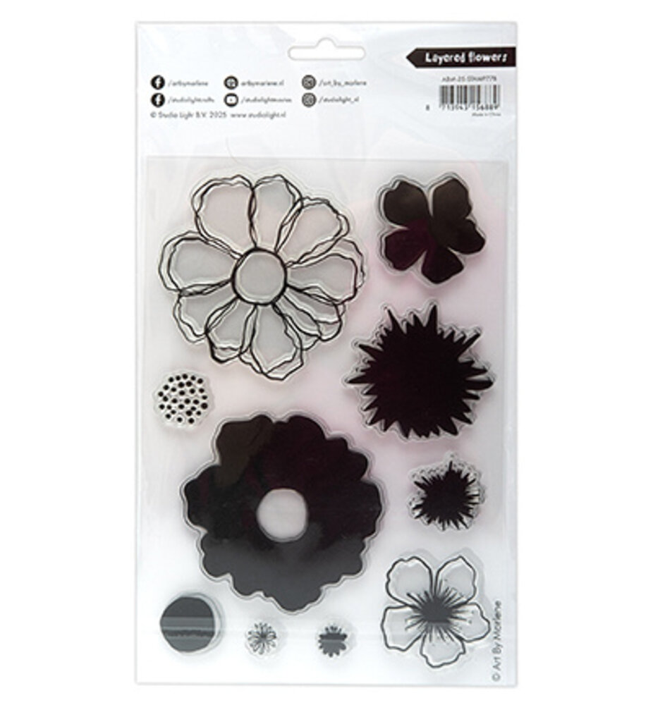Studio Light Essentials Clear Stamp Layered Flowers (ABM-25-STAMP778) Studio Light Essentials Clear Stamp Layered Flowers (ABM-25-STAMP778)