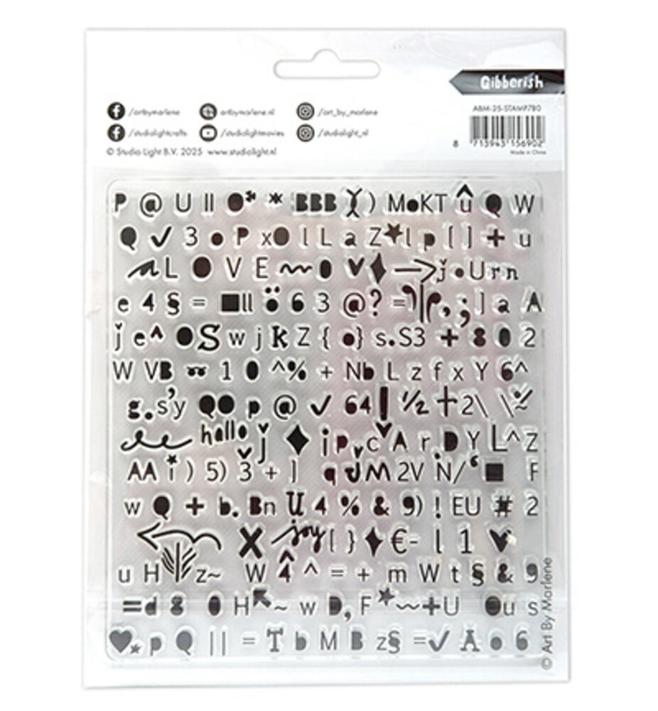 Studio Light Essentials Clear Stamp Gibberish (ABM-25-STAMP780) Studio Light Essentials Clear Stamp Gibberish (ABM-25-STAMP780)